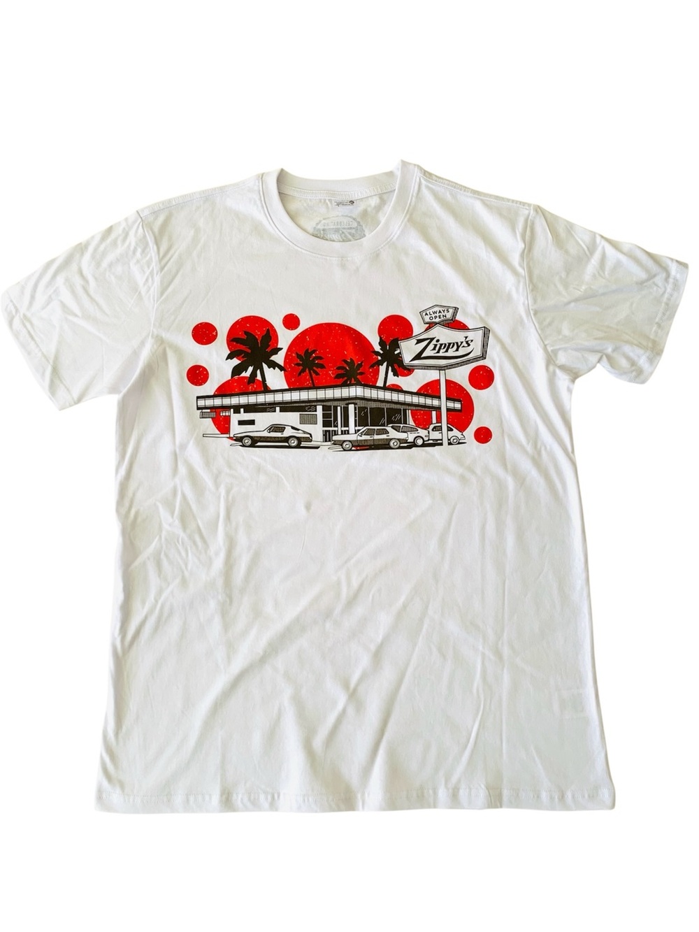 Zippy’s 60th Anniversary Limited Edition T-Shirt Men L White Hawaii Retro Diner